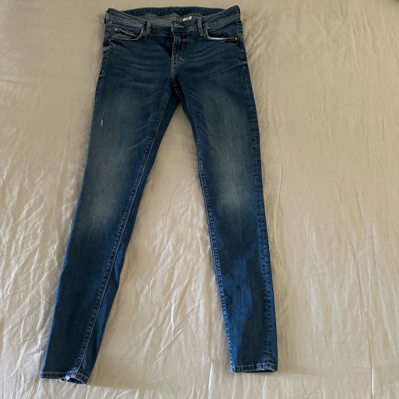 H&M Women's Low Waist Jeggings Size 8 Gray Gently Used - Picture 1 of 7